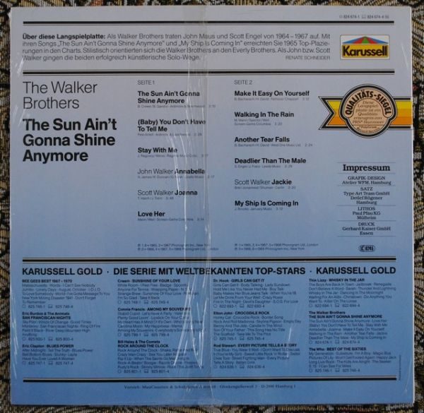 Walker Brothers - The Is not Gonna shine anymore