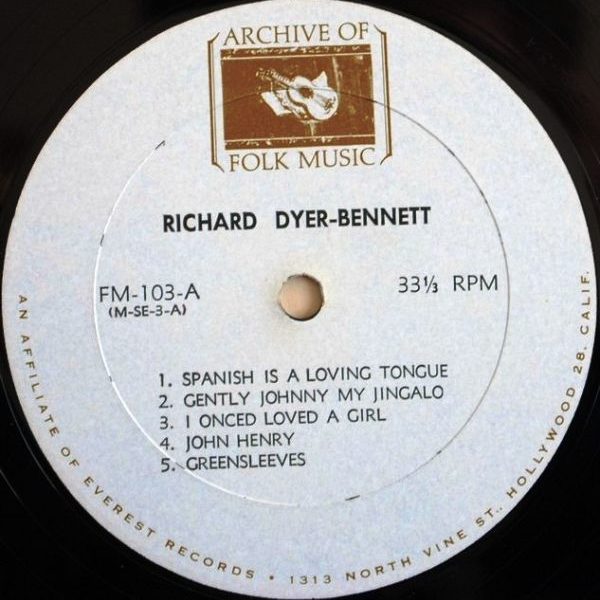 Richard Dyer-Bennett ‎– Richard Dyer-Bennett