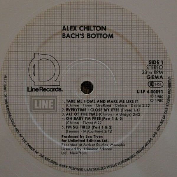 Alex Chilton ‎– Bach's Bottom