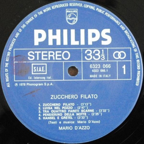 Mario D'Azzo ‎– Zucchero Filato