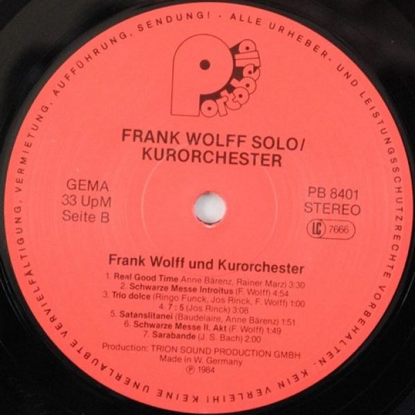 Frank Wolff, Frankfurter Kurorchester - Frank Wolff Solo Und Kurorchester
