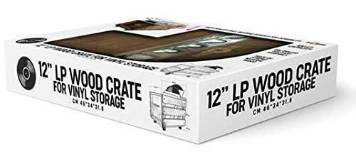 Деревянный ящик на колесах для хранения виниловых пластинок Wooden Crate For 100LPs