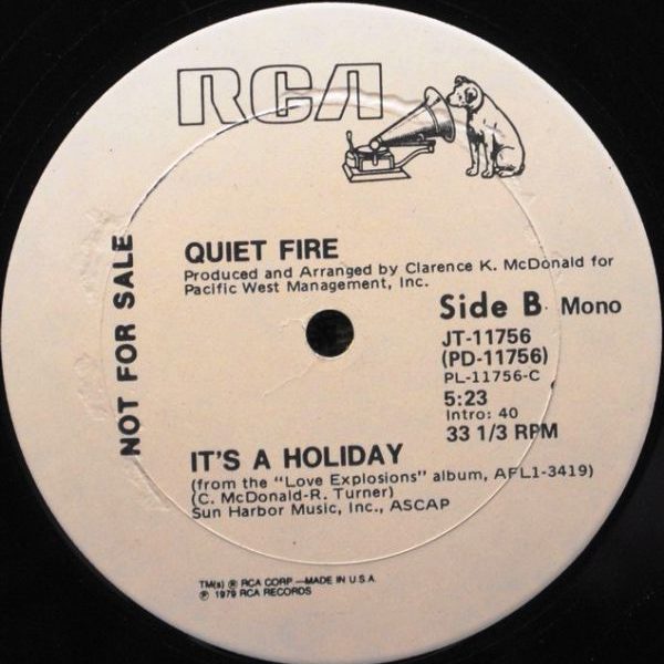 Quiet Fire ‎– It's A Holiday
