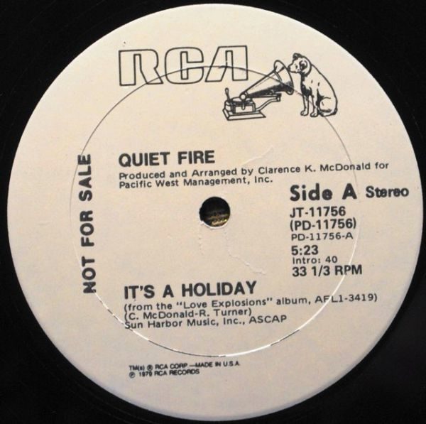 Quiet Fire ‎– It's A Holiday