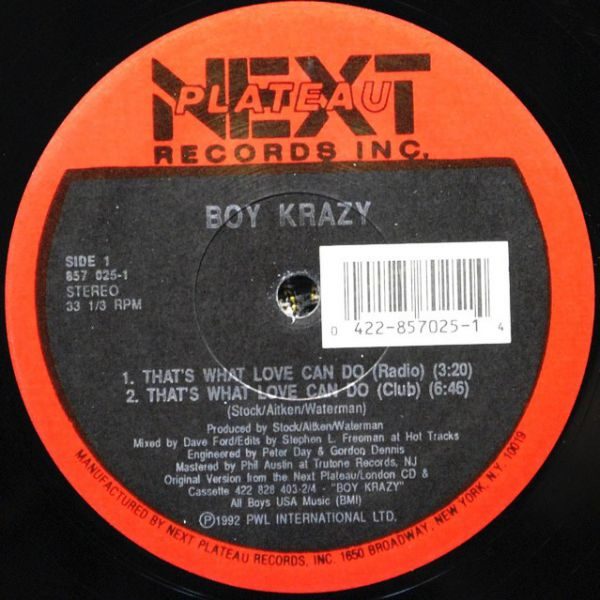 Boy Krazy ‎– That's What Love Can Do