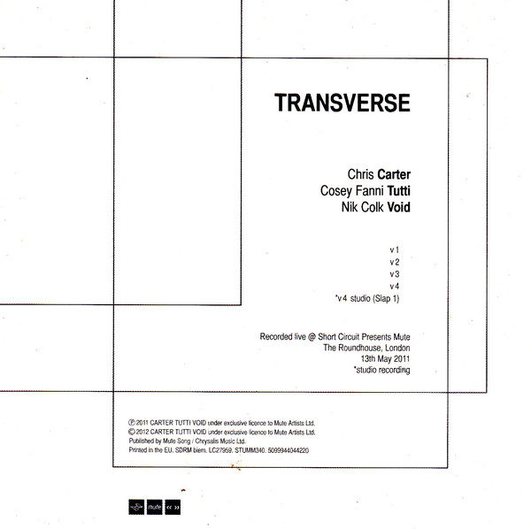 Carter Tutti Void ‎– Transverse