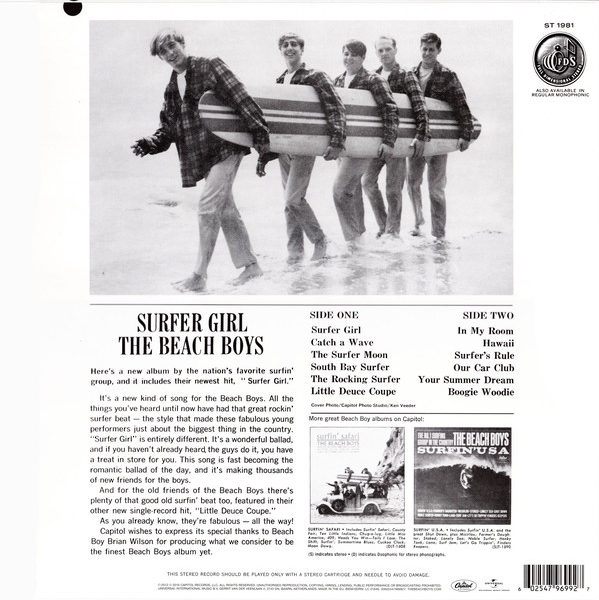 Beach Boys ‎– Surfer Girl ( 180g )