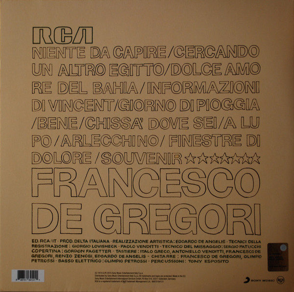 Francesco De Gregori ‎– Francesco De Gregori