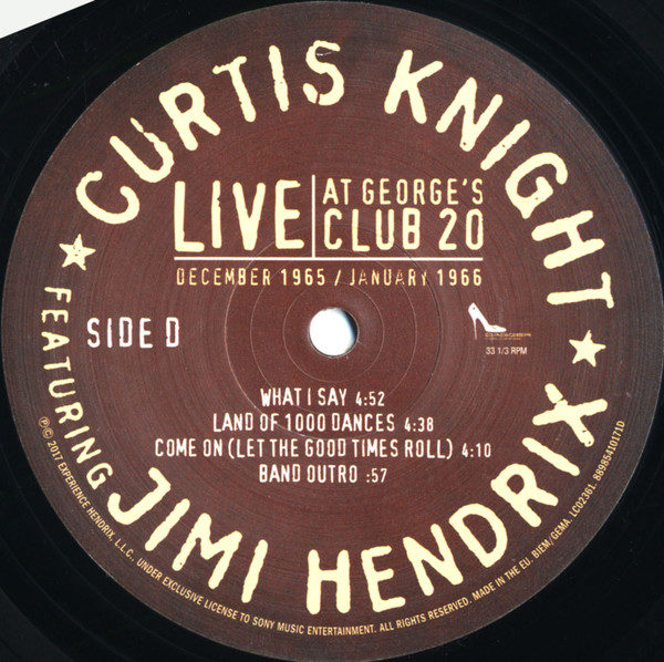 Curtis Knight Feat. Jimi Hendrix ‎– Live At George's Club 20 ( 2 LP )
