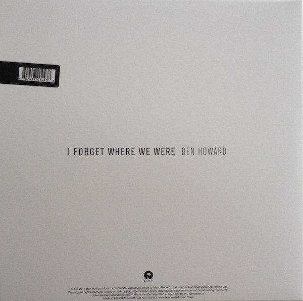 Ben Howard ‎– I Forget Where We Were ( 2 LP )