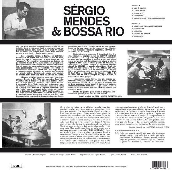 Sérgio Mendes ‎– And The Bossa Rio ( 180g )
