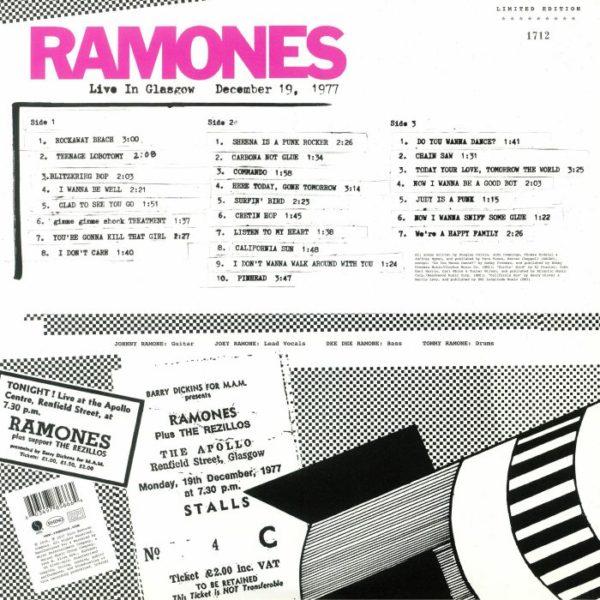 Ramones ‎– Live In Glasgow December 19, 1977