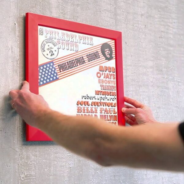 Червона настінна рамка Rock On Wall для LP 12 "