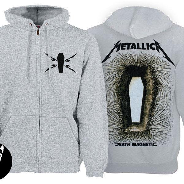 Толстовка на змейке METALLICA Death Magnetic меланжевая