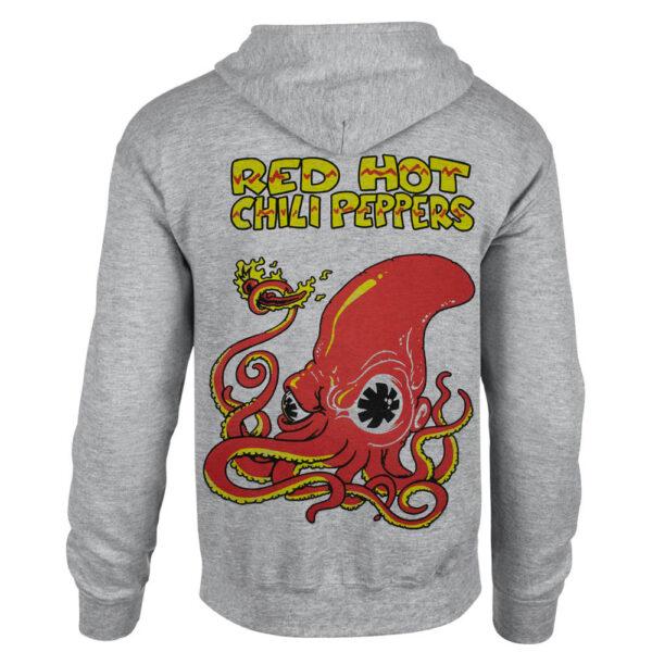 Толстовка на змейке RED HOT CHILI PEPPERS Fire Squid Меланжевая