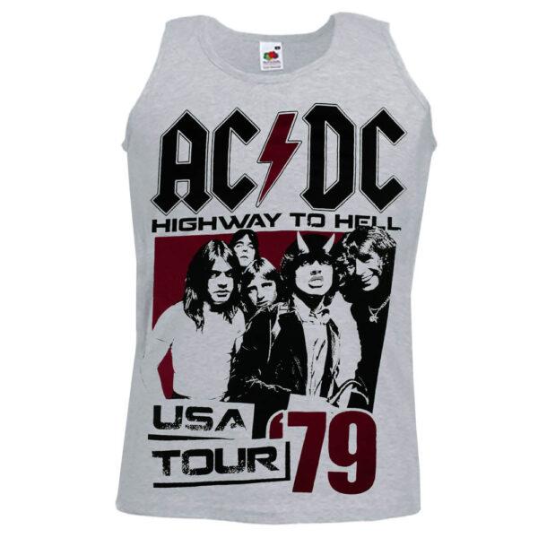 Майка AC/DC 79 USA Tour меланжевая