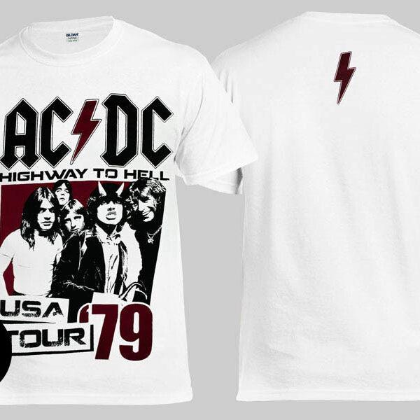 Футболка AC / DC 79 USA Tour біла