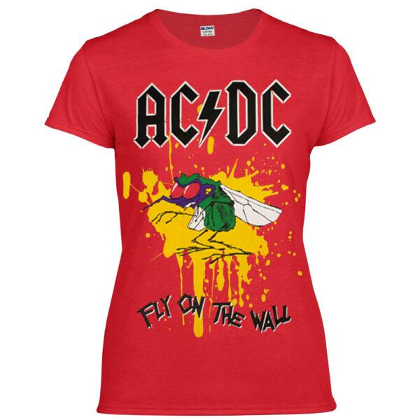 Футболка женская AC/DC Fly On The Wall красная