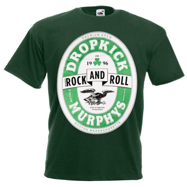Футболка DROPKICK MURPHYS Rock And Roll темно-зеленая