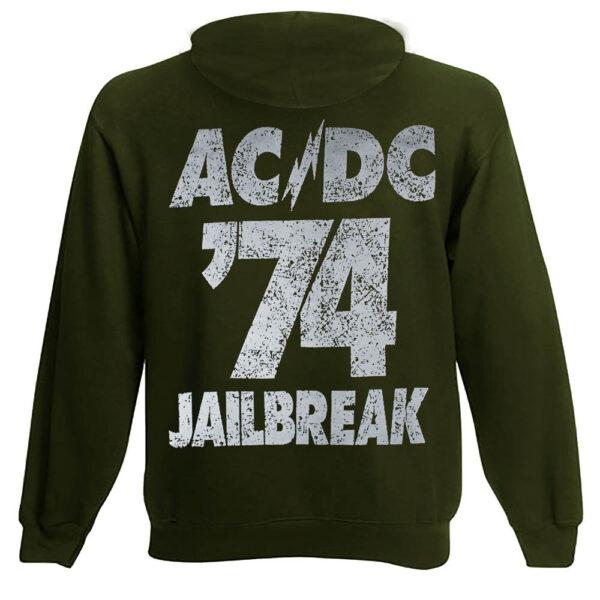 Толстовка на змейке AC/DC Jailbreak оливковая