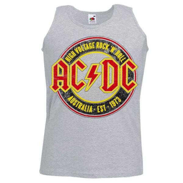 Майка AC/DC Australia 1973 меланжевая