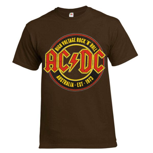 Футболка AC/DC Australia 1973 коричневая