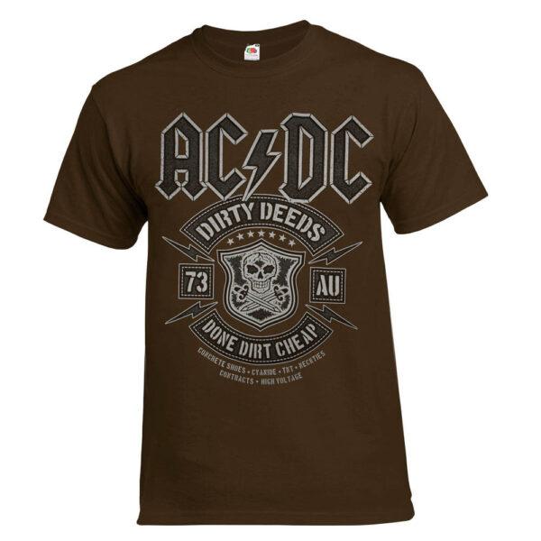 Футболка AC/DC Dirty Deeds коричневая