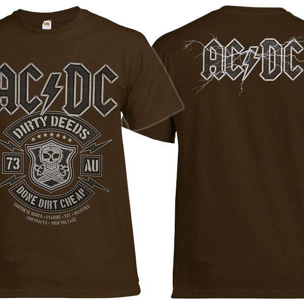 Футболка AC / DC Dirty Deeds коричнева
