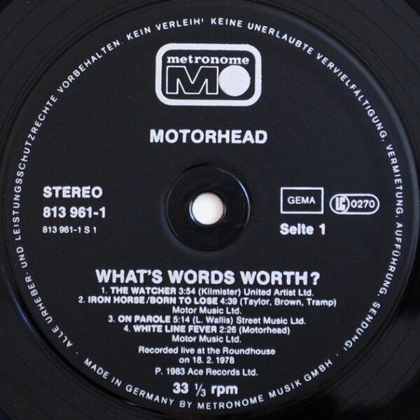 Motörhead ‎– What's Words Worth? (1983)