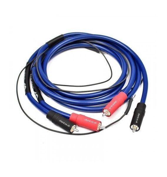 Кабель CHORD Clearway 2RCA to 2RCA Turntable (with fly lead) 1.2 м Blue