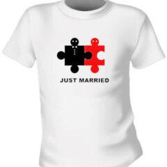 Футболка Just married puzzle