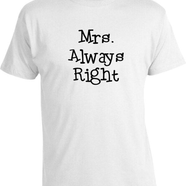 Футболка Mr. Right And Mrs. Always Right