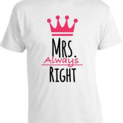 Футболка Mr Right Mrs Always Right